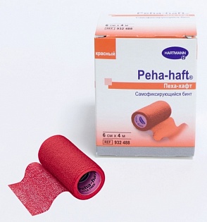 Peha-haft® / Пеха-хафт - самофиксирующийся бинт 4 м х 6 см, красный