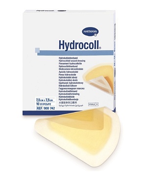 Hydrocoll® / Гидроколл  - самофиксирующиеся гидроколлоидные повязки, 7,5 см х 7,5 см, 10 шт.