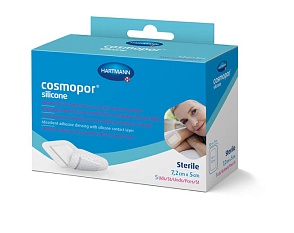 Cosmopor® silicone/ Кocмoпop силикон, 7,2х5см, 5 шт.