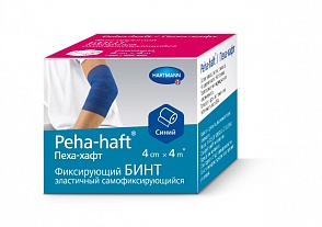 Peha-haft® / Пеха-хафт - самофиксирующийся бинт 4 м х 4 см, синий