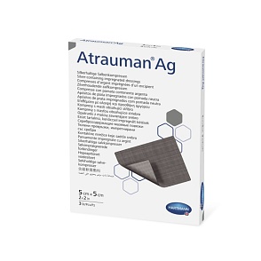 Мазевая повязка Atrauman Ag (Атрауман Аг), стерильная: 5 х 5 см; 3 шт. 