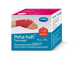 Peha-haft® / Пеха-хафт - самофиксирующийся бинт 4 м х 4 см, красный