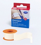 Omnipor® / Омнипор - пластырь фиксирующий из нетканного материала, с еврохолдером: 1,25 см х 5 м.