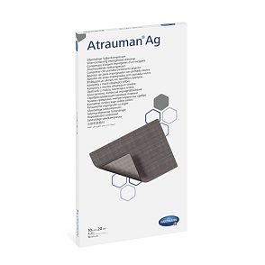 Мазевая повязка Atrauman® Ag (Атрауман Аг), стерильная: 10 х 20 см; 10 шт.