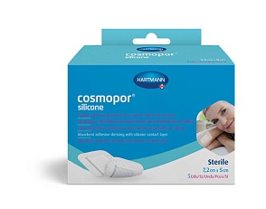 Cosmopor® silicone/ Кocмoпop силикон, 7,2х5см, 5 шт.