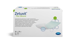Zetuvit® Plus Silicone /Цетувит Плюс Силикон 10х20 см, 10 шт./уп.