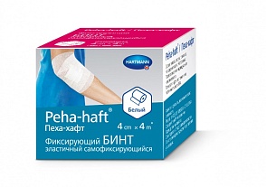 Peha-haft® / Пеха-хафт - самофиксирующийся бинт 4 м х 4 см, белый